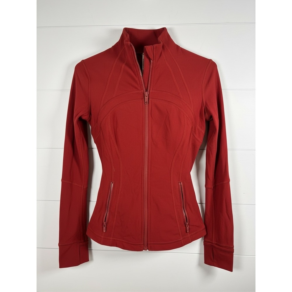 Lululemon Define Jacket Red Full Zip Yoga Workout Top Women 6 Gym Luxtreme